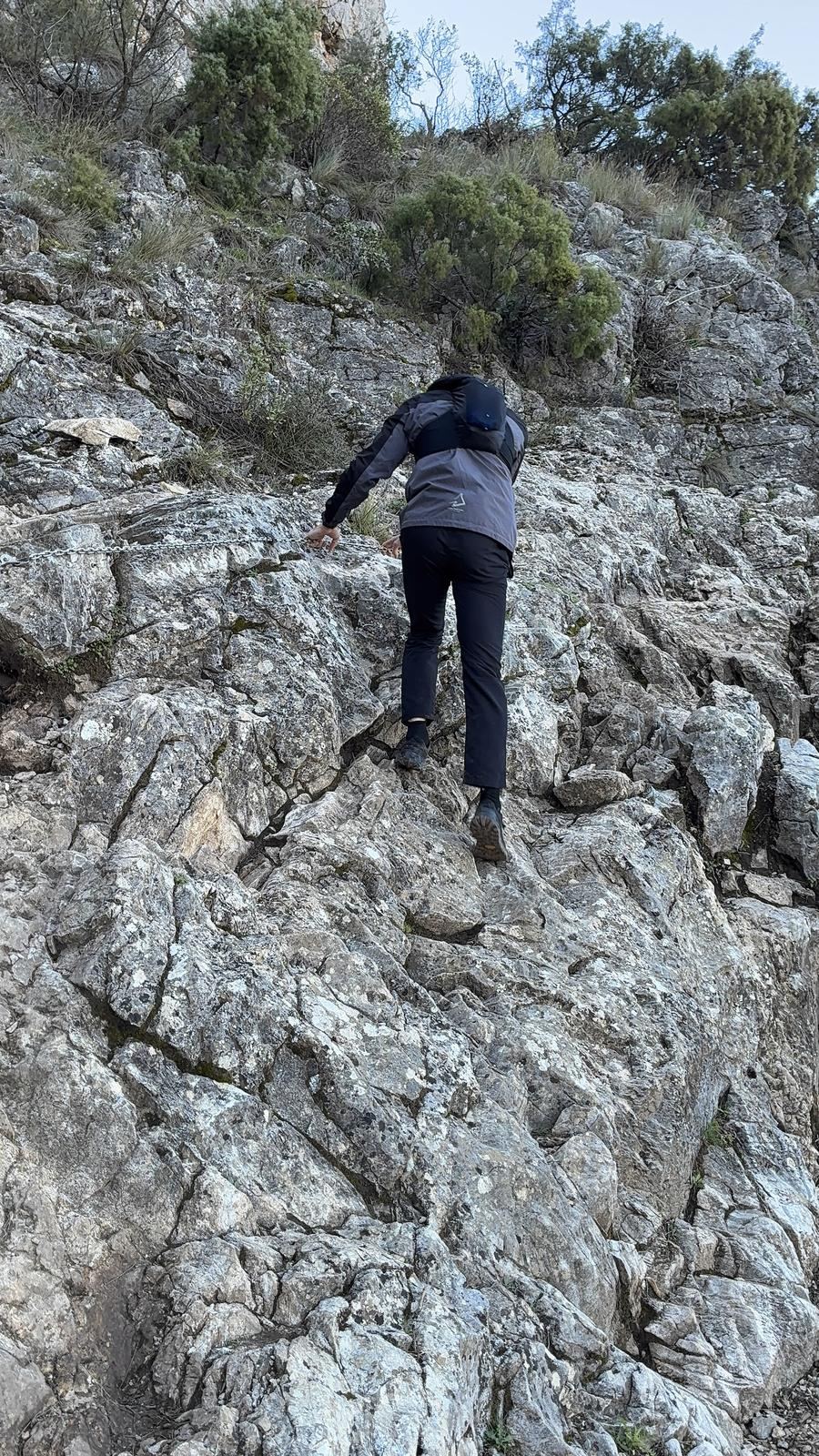 Salto del Lobo La Concha Marbella technical section Sierra Blanca