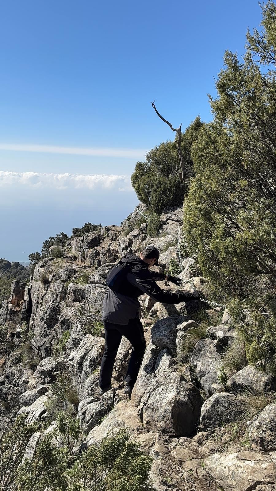 Paso de las Cadenas La Concha Marbella tramo más delicado
